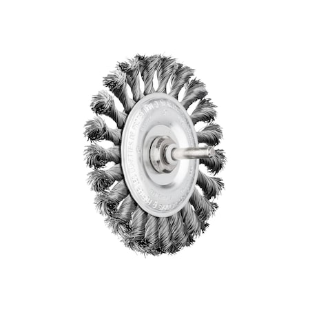 Pferd Standard Knot Wheel, .014CS, 1/4" Shnk, 4 82919